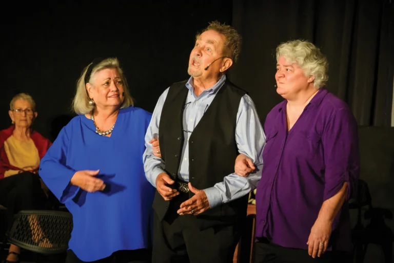 Narrators acting troupe members