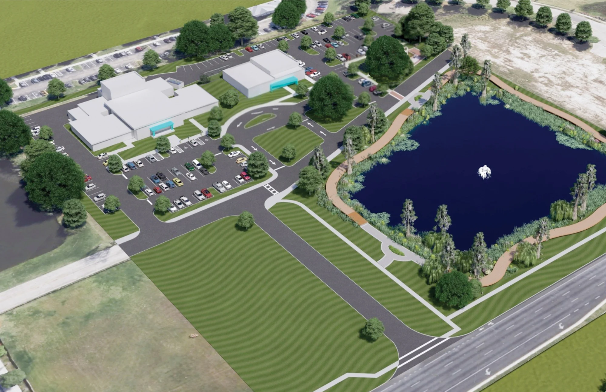 Osceola Arts Parking Lot Draft Rendering