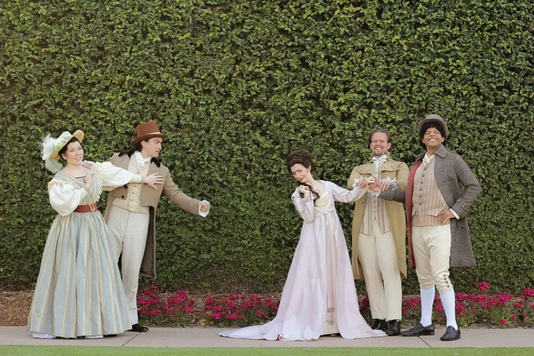 A group of people in costumes