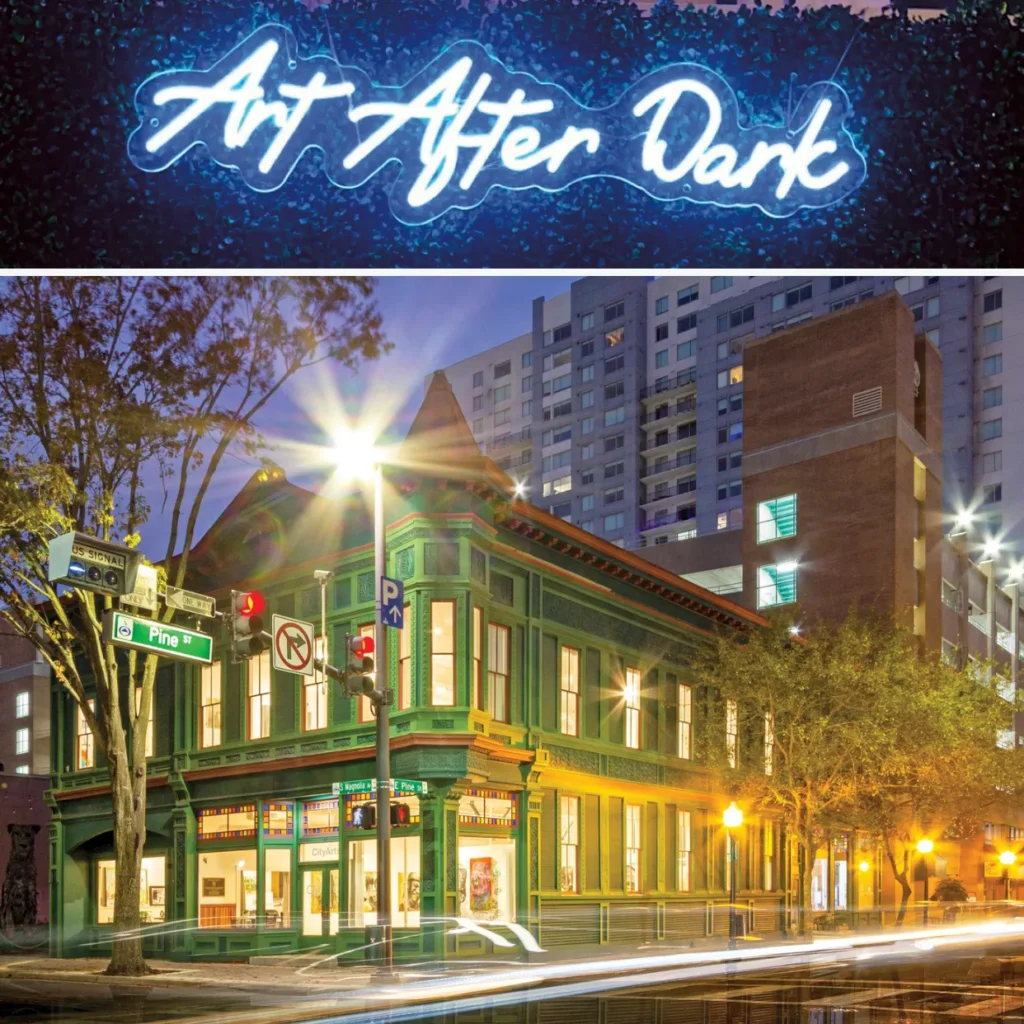 Art After Dark night image of street