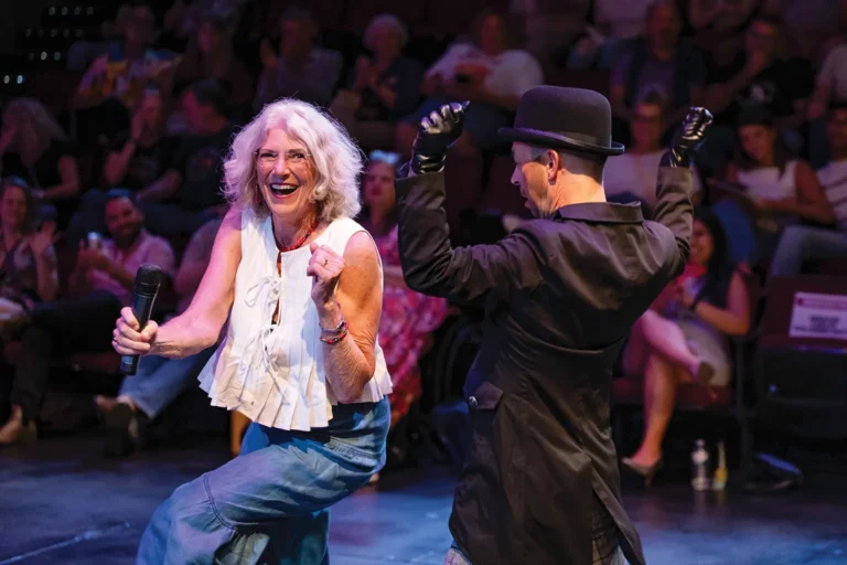Two people dancing