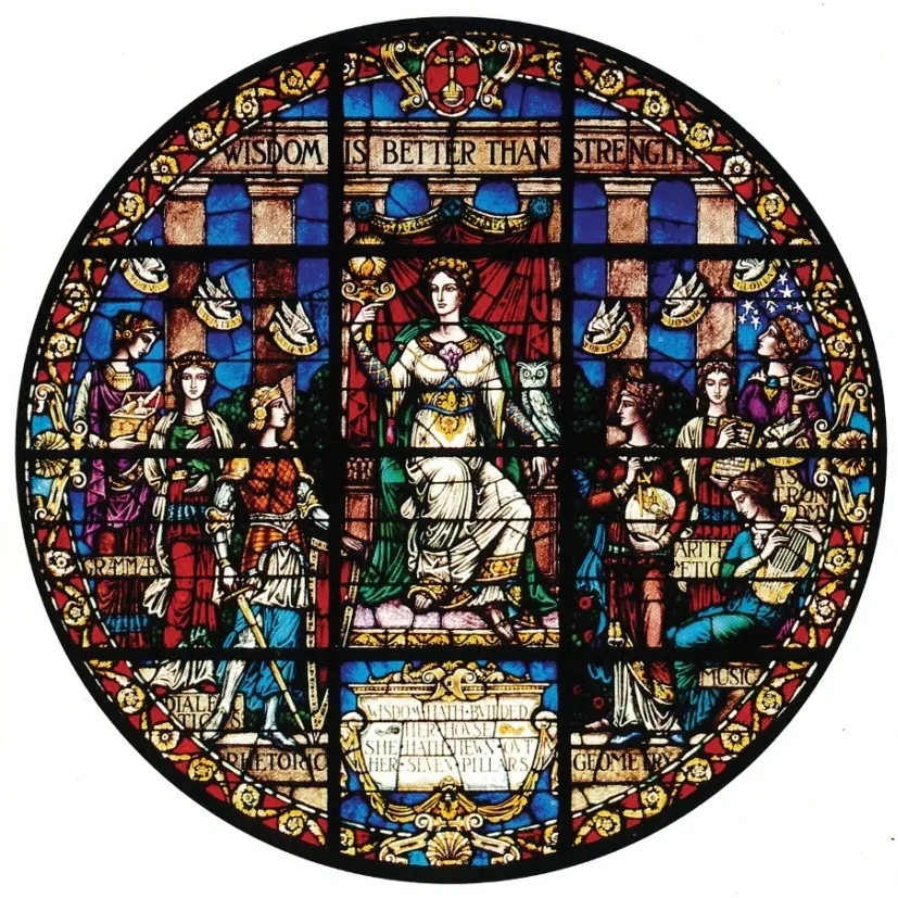 A stained glass window